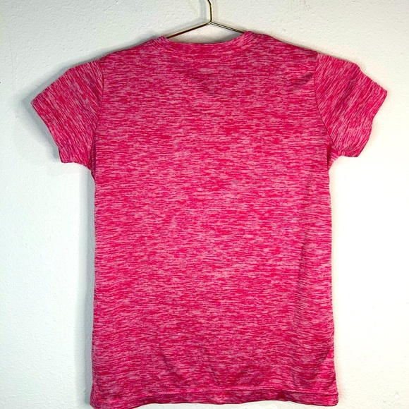 Real Essentials Youth Large Pink Heathered Athletic Tee Quick Dry Activewear - Picture 4 of 4
